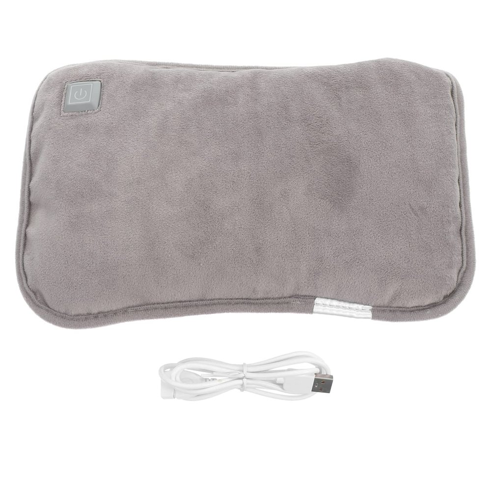 FOMIYES 1pc USB Electric Heating Hand Warmer Temperature Hand Warming Bag for Use Convenient Electric Heating Tool Soft Material Grey Cable