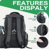 HIMAL HIMAL Disc Golf Bag Holds 22+ Discs, Durable Disc Golf Backpack with Large Capacity, and Multiple Storage Pockets Black view 4