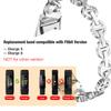 Abanen Crystal Alloy Bands for Fitbit Charge 6/Charge 5, Bling Bands Adjustable Women Hollow-carved Lightweight Wristbands Strap Bracelet for Fitbit Charge 5 Advanced Tracker(Silver) view 2