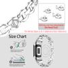 Abanen Crystal Alloy Bands for Fitbit Charge 6/Charge 5, Bling Bands Adjustable Women Hollow-carved Lightweight Wristbands Strap Bracelet for Fitbit Charge 5 Advanced Tracker(Silver) view 4