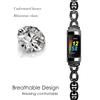 Abanen Crystal Alloy Bands for Fitbit Charge 5/6, Bling Bands Adjustable Women Hollow-carved Lightweight Wristbands Strap Bracelet (Black, 5.31 inches, 5.9-7.68 inches) view 3
