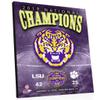 PhotoFile LSU Tigers 2019 National Champions Team Logo 20"x24" Stretched Canvas view 1