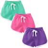 3 Pack Little Big Girls Running Athletic Cotton Shorts Toddler Kids Workout Dance Dolphin Short 6-7 Years