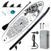 FEATH-R-LITE Inflatable Stand Up Paddle Board 10'6''x33''x6'' Ultra-Light (18.9lbs) SUP with Paddleboard Accessories,Fins,Adjustable Paddle, Pump,Backpack, Leash, Waterproof Phone Bag view 1