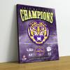 PhotoFile LSU Tigers 2019 National Champions Team Logo 16"x20" Stretched Canvas view 2