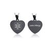 ZKXXJ Medical Alert Necklace for Men Women Latex Allergy Emergency Alert ID Pendant Necklace Stainless Steel Heart Shape Medical Alert Necklaces Allergy Awareness Jewelry for Adult Teen view 2