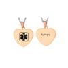 ZKXXJ Medical Alert Necklace for Men Women Epilepsy Emergency Alert ID Pendant Necklace Stainless Steel Heart Shape Medical Alert Necklaces Allergy Awareness Jewelry for Adult Teen view 2