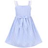 Girls Dress Blue White Checkered Ruffle Tank Sundress Size 5 view 2