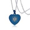 ZKXXJ Medical Alert Necklace for Men Women Atrial Fibrillation Emergency Alert ID Pendant Necklace Stainless Steel Heart Shape Medical Alert Necklaces Allergy Awareness Jewelry for Adult Teen view 1