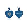 ZKXXJ Medical Alert Necklace for Men Women Atrial Fibrillation Emergency Alert ID Pendant Necklace Stainless Steel Heart Shape Medical Alert Necklaces Allergy Awareness Jewelry for Adult Teen view 2