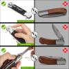 GVDV Folding Pocket Knife with G10 Handle, 7CR17 Stainless Steel EDC Knife with Safety Liner Lock, Hunting Camping Hiking Fishing Knife for Men Women, Silver view 4