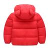 POLG Toddler Kids Winter Coat Solid 3D Bear Ear Hooded Padded Jacket Outfit Body Boys Girls Warm Clothes Outerwear (Red, 12-18 Months) view 2