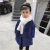 EnJoCho Kids Boys Coat Plaid Elegant Notched Collar Double Breasted Wool Blend Jacket Winter Trench Coat 12M-5Years (Navy-01, 12-18 Months) view 2