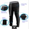SCREENSHOT Men's Athletic Fitness Slim Fit Workout Track Pants BASIC S41700-Black/PU-2XLarge view 4
