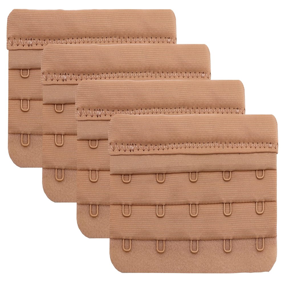 Bra Extender 5 Hook, Soft and Comfortable Bra Extension (Skin Color)