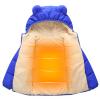 POLG Toddler Kids Winter Coat Solid 3D Bear Ear Hooded Padded Jacket Outfit Body Boys Girls Warm Clothes Outerwear (Blue, 12-18 Months) view 4