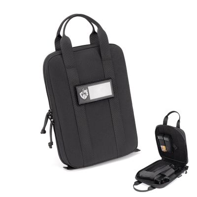 CLTAC Small Soft Pistol Case Compact Tactical Modular Handgun Pack for Firearm Gun Shooting Hunting w/Holster and Mag Holder (Black-w/1holster)