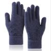 Insun Winter Knit Warm Touchscreen Gloves Thermal Gloves for Men and Women Knit Gloves Outdoor Running Windproof Gloves Navy view 1