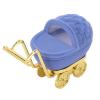 Brrnoo Mini Jewelry Ring Holder Travel Case, Baby Carriage Stroller Shape Jewelry Box, Women Girls Gift Organizer Packaging Case for Earrings Necklace, Christmas Valentine's Day (blue) view 3