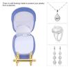 Brrnoo Mini Jewelry Ring Holder Travel Case, Baby Carriage Stroller Shape Jewelry Box, Women Girls Gift Organizer Packaging Case for Earrings Necklace, Christmas Valentine's Day (blue) view 4