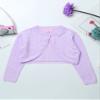 Sywiyi Kids Girls Long Sleeve Rhombus Knit Cardigan Sweater Bowknot Flower Girls Wedding Bolero Shrug Purple 2 Years view 3