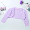 Sywiyi Kids Girls Long Sleeve Rhombus Knit Cardigan Sweater Bowknot Flower Girls Wedding Bolero Shrug Purple 2 Years view 4