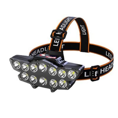 TFGK 12 LED Headlamp 4 Modes Glare Super Bright High Power Headlight, USB Rechargeable Waterproof,Very Suitable for Work, Outdoor, Camping, Hiking, Fishin,Black