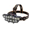 TFGK 12 LED Headlamp 4 Modes Glare Super Bright High Power Headlight, USB Rechargeable Waterproof,Very Suitable for Work, Outdoor, Camping, Hiking, Fishin,Black view 1