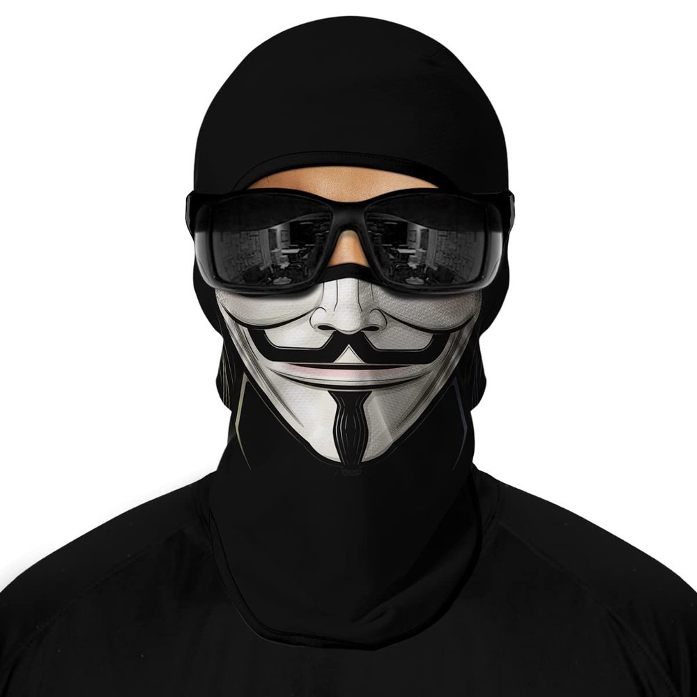 Red Plume 3D Balaclava Ski Mask Motorcycle Full Face Mask Outdoor Tactical Hood Headwear Mask Ghosts Skull Mask Men Women for Halloween (Mustache)