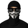 Red Plume 3D Balaclava Ski Mask Motorcycle Full Face Mask Outdoor Tactical Hood Headwear Mask Ghosts Skull Mask Men Women for Halloween (Mustache) view 1