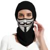 Red Plume 3D Balaclava Ski Mask Motorcycle Full Face Mask Outdoor Tactical Hood Headwear Mask Ghosts Skull Mask Men Women for Halloween (Mustache) view 2