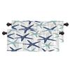 BaoNews Sky Blue Nautical Starfish Kitchen Valances for Windows,White Navy Sea Star Blackout Valances Curtains Multilayer Polyester Drapes for Kitchen Bedroom 2 Pack 52X16 Inches view 1