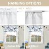 BaoNews Sky Blue Nautical Starfish Kitchen Valances for Windows,White Navy Sea Star Blackout Valances Curtains Multilayer Polyester Drapes for Kitchen Bedroom 2 Pack 52X16 Inches view 4