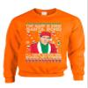 ALLNTRENDS The Name is Bond Santa Bond Ugly Christmas Sweater Adult Crewneck Graphic Sweatshirt (S, Orange) view 1