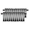 BaoNews Black Modern Curve Stripes Kitchen Valances for Windows,Black White Zebra Stripe Blackout Valances Curtains Multilayer Polyester Drapes for Kitchen Bedroom 2 Pack 52X16 Inches view 1