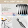 BaoNews Black Modern Curve Stripes Kitchen Valances for Windows,Black White Zebra Stripe Blackout Valances Curtains Multilayer Polyester Drapes for Kitchen Bedroom 2 Pack 52X16 Inches view 3