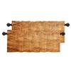 BaoNews Brown Gold Modern Copper Pattern Kitchen Valances for Windows,Abstract Scratch Marks Blackout Valances Curtains Multilayer Polyester Drapes for Kitchen Bedroom 2 Pack 52X16 Inches view 1