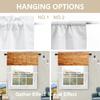 BaoNews Brown Gold Modern Copper Pattern Kitchen Valances for Windows,Abstract Scratch Marks Blackout Valances Curtains Multilayer Polyester Drapes for Kitchen Bedroom 2 Pack 52X16 Inches view 4