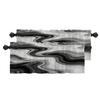 BaoNews White Abstract Marble Kitchen Valances for Windows,Black Art Stone Pattern Blackout Valances Curtains Multilayer Polyester Drapes for Kitchen Bedroom 2 Pack 52X16 Inches view 1