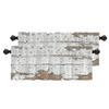 BaoNews Grey White Abstract Grunge Kitchen Valances for Windows,Art Oil Painting Blackout Valances Curtains Multilayer Polyester Drapes for Kitchen Bedroom 2 Pack 52X16 Inches view 1