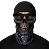 Red Plume 3D Balaclava Ski Mask Motorcycle Full Face Mask Outdoor Tactical Hood Headwear Mask Ghosts Skull Mask Men Women for Halloween (Skull 3) view 1