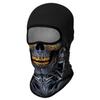 Red Plume 3D Balaclava Ski Mask Motorcycle Full Face Mask Outdoor Tactical Hood Headwear Mask Ghosts Skull Mask Men Women for Halloween (Skull 3) view 4