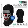 Red Plume 3D Balaclava Ski Mask Motorcycle Full Face Mask Outdoor Tactical Hood Headwear Mask Ghosts Skull Mask Men Women for Halloween (Clown) view 4
