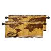 BaoNews Retro Khaki Ancient World Antiquity Kitchen Valances for Windows,Nautical Khaki Map Blackout Valances Curtains Multilayer Polyester Drapes for Kitchen Bedroom 2 Pack 52X16 Inches view 1
