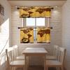 BaoNews Retro Khaki Ancient World Antiquity Kitchen Valances for Windows,Nautical Khaki Map Blackout Valances Curtains Multilayer Polyester Drapes for Kitchen Bedroom 2 Pack 52X16 Inches view 2