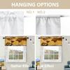 BaoNews Retro Khaki Ancient World Antiquity Kitchen Valances for Windows,Nautical Khaki Map Blackout Valances Curtains Multilayer Polyester Drapes for Kitchen Bedroom 2 Pack 52X16 Inches view 4