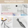 BaoNews White Gray Abstract Marble Kitchen Valances for Windows,Black Art Curvy Wave Blackout Valances Curtains Multilayer Polyester Drapes for Kitchen Bedroom 2 Pack 52X16 Inches view 3