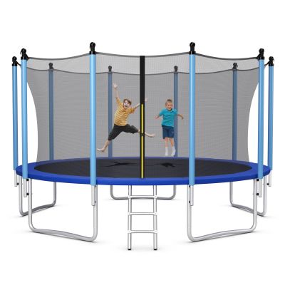 Giantex Trampoline, 15Ft ASTM Certified Approved Recreational Trampolines with Enclosure Net, Outdoor Large Trampoline for Adults Kids