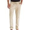 Cambkatl Men's Drawstring Suit Pants Casual Loose Stretch Bussiness Trousers Dress Pants with Elastic Waistband Khaki view 1