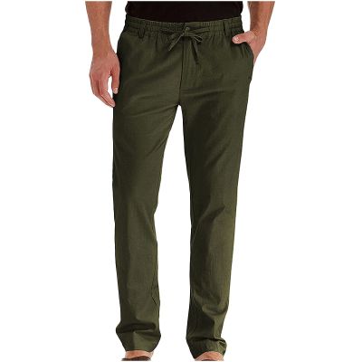 Cambkatl Men's Drawstring Suit Pants Casual Loose Stretch Bussiness Trousers Dress Pants with Elastic Waistband Army Green